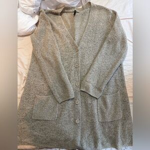 Wool Blend Long Cardigan
